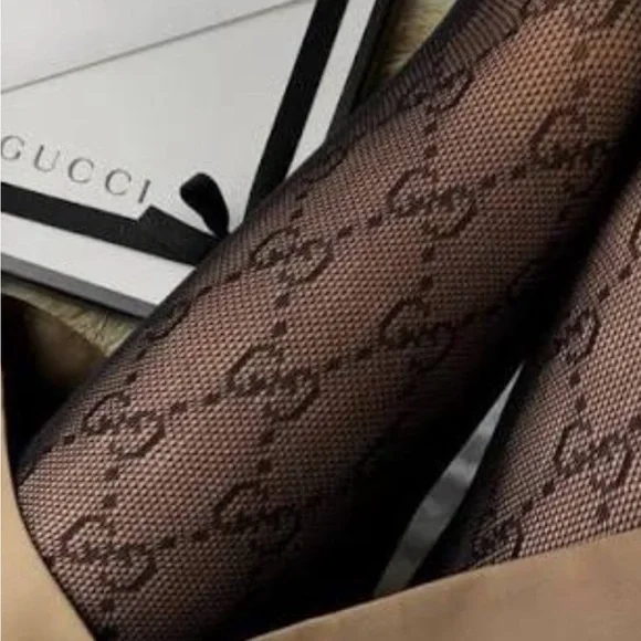 Black Fishnet Patterned Tights - Picture 3 of 3